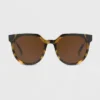 Women's Tortoise Shell Print Angular Square Sunglasses - Universal Thread™ Brown
