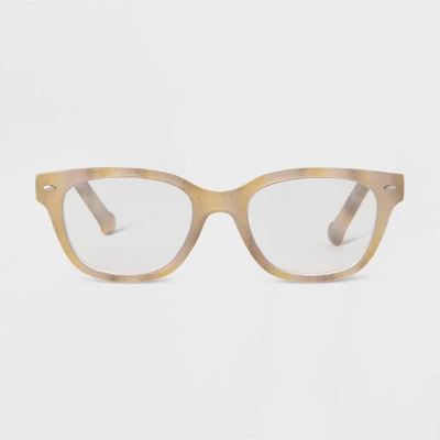 Women's Gloss Plastic Surf Shade Blue Light Filtering Reading Glasses - Universal Thread™ Dark Off-White 2 Women's Gloss Plastic Surf Shade Blue Light Filtering Reading Glasses - Universal Thread™ Dark Off-White - Image 2