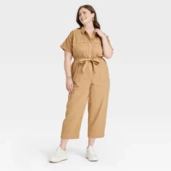 Women's Short Sleeve Button-Front Boilersuit - Universal Thread™ -Best Women Clothing GUEST 10e74425 9e20 4e49 87cf 89ee56a0232a