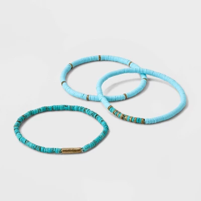 Semi-Precious Heishi Multi-Strand Bracelet Set 3pc - Universal Thread™ 6 Semi-Precious Heishi Multi-Strand Bracelet Set 3pc - Universal Thread™ - Image 6