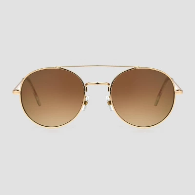 Women's Round Aviator Sunglasses - Universal Thread™ Gold 1 Women's Round Aviator Sunglasses - Universal Thread™ Gold