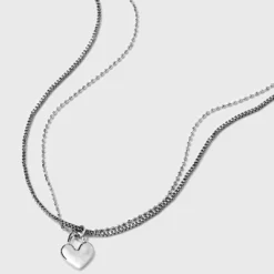 Heart Charm With Chain Necklace - Universal Thread™ Silver 5 Heart Charm With Chain Necklace - Universal Thread™ Silver -Best Women Clothing GUEST 2f3b8bf3 dc16 4349 9c32 17440206651c