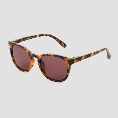 Women's Tortoise Shell Print Square Key Hole Sunglasses - Universal Thread™ Brown 1 Women's Tortoise Shell Print Square Key Hole Sunglasses - Universal Thread™ Brown