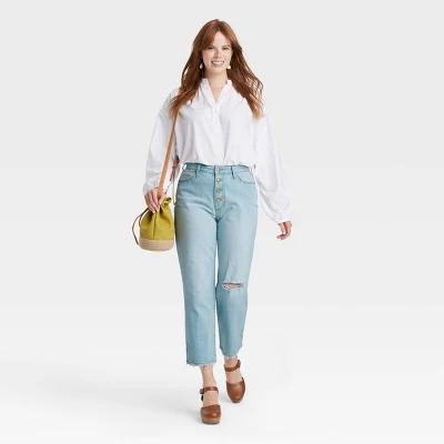 Women's Curvy Fit High-Rise Vintage Straight Jeans - Universal Thread™ 2 Women's Curvy Fit High-Rise Vintage Straight Jeans - Universal Thread™ - Image 2