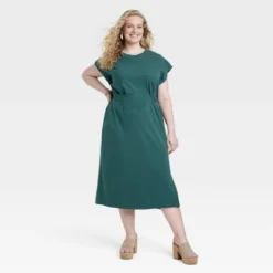 Women's Short Sleeve Knit Wrap Midi Dress - Universal Thread™ -Best Women Clothing GUEST 3eefe721 6466 4cd0 a0a5 12a24a5af1c8