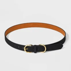 Women's Double Harness Metal Loop Belt - Universal Thread™ Black