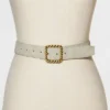 Women's Buckle Belt - Universal Thread™ Taupe