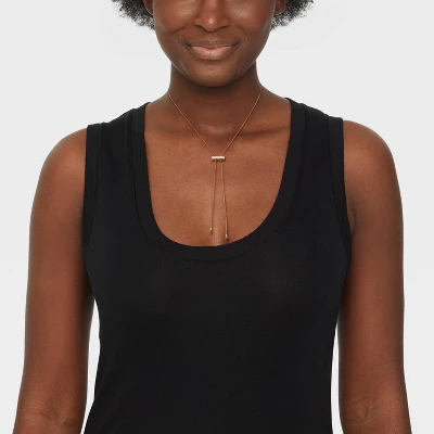 Slider Bar Bolo Tie Y-Line Necklace - Universal Thread™ Gold 1 Slider Bar Bolo Tie Y-Line Necklace - Universal Thread™ Gold