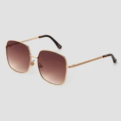 Women's Metal Oversized Square Sunglasses - Universal Thread™ Brown