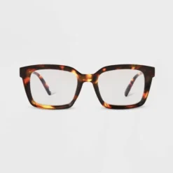 Women's Tortoise Print Shiny Plastic Rectangle Blue Light Filtering Reading Glasses - Universal Thread™ Dark Brown -Best Women Clothing GUEST 69a096d6 63a8 4aa7 a049 b1cc62c56081
