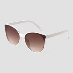 Women's Round Sunglasses - Universal Thread™ Off White