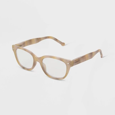 Women's Gloss Plastic Surf Shade Blue Light Filtering Reading Glasses - Universal Thread™ Dark Off-White 1 Women's Gloss Plastic Surf Shade Blue Light Filtering Reading Glasses - Universal Thread™ Dark Off-White