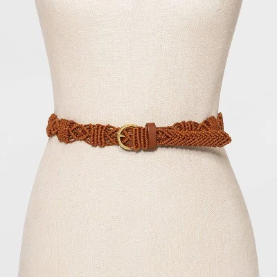 Women's Macrame Belt - Universal Thread™ Rust XXL 1 Women's Macrame Belt - Universal Thread™ Rust XXL