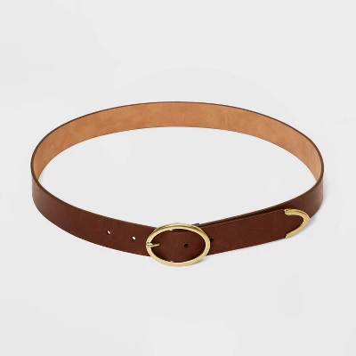 Women's Oval Center Bar Belt - Universal Thread™ Cognac 2 Women's Oval Center Bar Belt - Universal Thread™ Cognac - Image 2