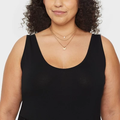 Ball And Snake Chain With Butterfly Charm Multi-Strand Necklace Set 3pc - Universal Thread™ Gold 1 Ball And Snake Chain With Butterfly Charm Multi-Strand Necklace Set 3pc - Universal Thread™ Gold