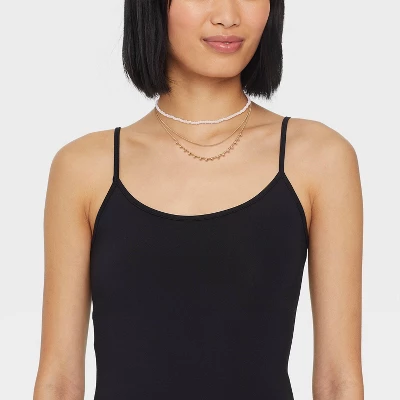 Pink Seedbead And Station Necklace Set 3pc - Universal Thread™ Gold 1 Pink Seedbead And Station Necklace Set 3pc - Universal Thread™ Gold