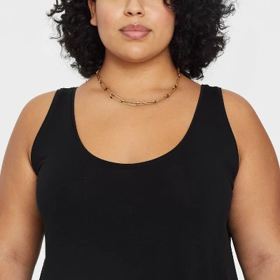 Paper Clip Chain Necklace - Universal Thread™ Worn Gold 1 Paper Clip Chain Necklace - Universal Thread™ Worn Gold