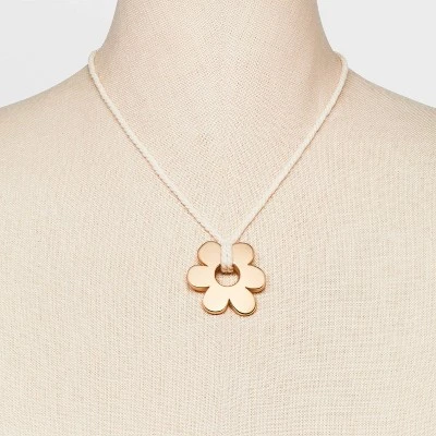 Roped Cord And Charm Quartz Pendant Necklace - Universal Thread™ 1 Roped Cord And Charm Quartz Pendant Necklace - Universal Thread™