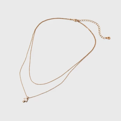 Ball Chain With Semi-Precious Mother Of Pearl Mushroom Multi-Strand Pendant Necklace - Universal Thread™ Gold 2 Ball Chain With Semi-Precious Mother Of Pearl Mushroom Multi-Strand Pendant Necklace - Universal Thread™ Gold - Image 2