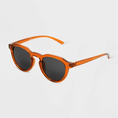 Women's Shiny Plastic Round Sunglasses - Universal Thread™ Light Orange 1 Women's Shiny Plastic Round Sunglasses - Universal Thread™ Light Orange