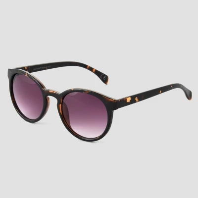 Women's Tortoise Shell Print Narrow Geo Round Sunglasses - Universal Thread™ Brown 1 Women's Tortoise Shell Print Narrow Geo Round Sunglasses - Universal Thread™ Brown