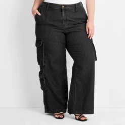 Women's High-Rise Wide Leg Denim Cargo Pants - Universal Thread™ 7 Women's High-Rise Wide Leg Denim Cargo Pants - Universal Thread™ -Best Women Clothing GUEST cf88d1a8 9799 41b0 a844 ce4139878771
