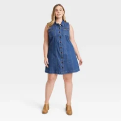 Women's Sleeveless Denim Dress - Universal Thread™ Dark Blue -Best Women Clothing GUEST d1c35d72 bcf1 4369 8457 20afde6e5ad5