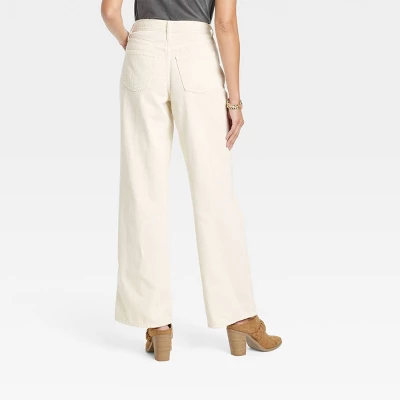 Women's High-Rise Wide Leg Jeans - Universal Thread™ Off-White 1 Women's High-Rise Wide Leg Jeans - Universal Thread™ Off-White