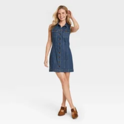 Women's Sleeveless Denim Dress - Universal Thread™ Dark Blue -Best Women Clothing GUEST dafdca45 4b04 4bf5 b7c9 ae875bbe79c5