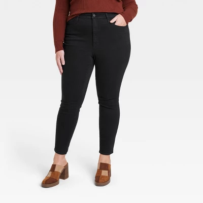Women's High-Rise Skinny Jeans - Universal Thread™ Black Wash 4 Women's High-Rise Skinny Jeans - Universal Thread™ Black Wash - Image 4