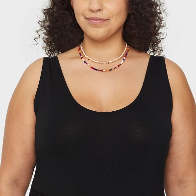 Semi-Precious Aventurine Jasper Lapis Opal Quartz Beaded Necklace Set 3pc - Universal Thread™ 1 Semi-Precious Aventurine Jasper Lapis Opal Quartz Beaded Necklace Set 3pc - Universal Thread™