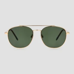 Women's Square Aviator Sunglasses - Universal Thread™ Vibrant Gold