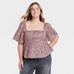 Women's Flutter Short Sleeve Corset Blouse - Universal Thread™ 7 Women's Flutter Short Sleeve Corset Blouse - Universal Thread™ -Best Women Clothing GUEST ee761470 ab14 4682 8e3d a1391a23dc5f