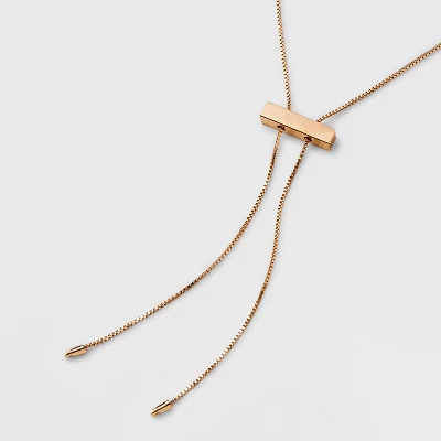 Slider Bar Bolo Tie Y-Line Necklace - Universal Thread™ Gold 3 Slider Bar Bolo Tie Y-Line Necklace - Universal Thread™ Gold - Image 3