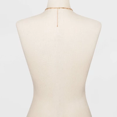 Ball & Medallion In Worn Gold Layer Necklace - Universal Thread™ Gold 2 Ball & Medallion In Worn Gold Layer Necklace - Universal Thread™ Gold - Image 2